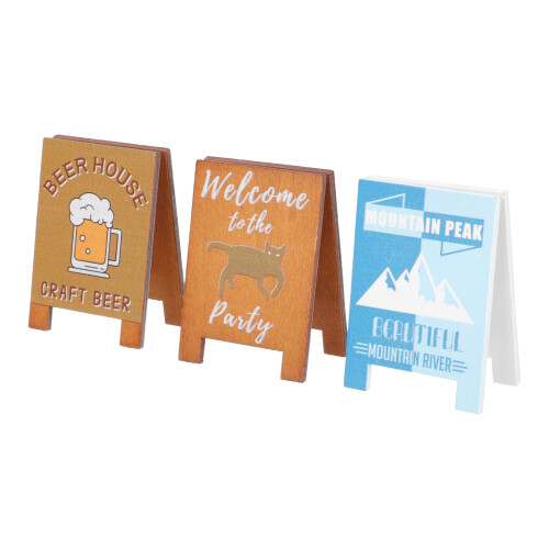 3Pcs Assorted Color Wooden Decorative Clips Desktop Memo Note Holders