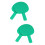 2 Pairs Plastic Table Tennis Bats For Kids Practice Training Green 7