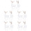 10 Pcs Christmas Acrylic Elk Pendant Tree Ornament Clear Statue Decor 8