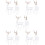 10 Pcs Christmas Acrylic Elk Pendant Tree Ornament Clear Statue Decor 10