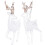 10 Pcs Christmas Acrylic Elk Pendant Tree Ornament Clear Statue Decor 3