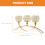 2Pcs 3-Arm Tea Light Candle Holder Desktop Arch Table Candelabra 8