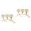 2Pcs 3-Arm Tea Light Candle Holder Desktop Arch Table Candelabra 4