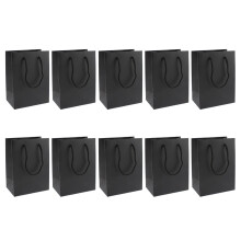 30 Pcs Kraft Paper Tote Bags For Gifts Candies Storage Black