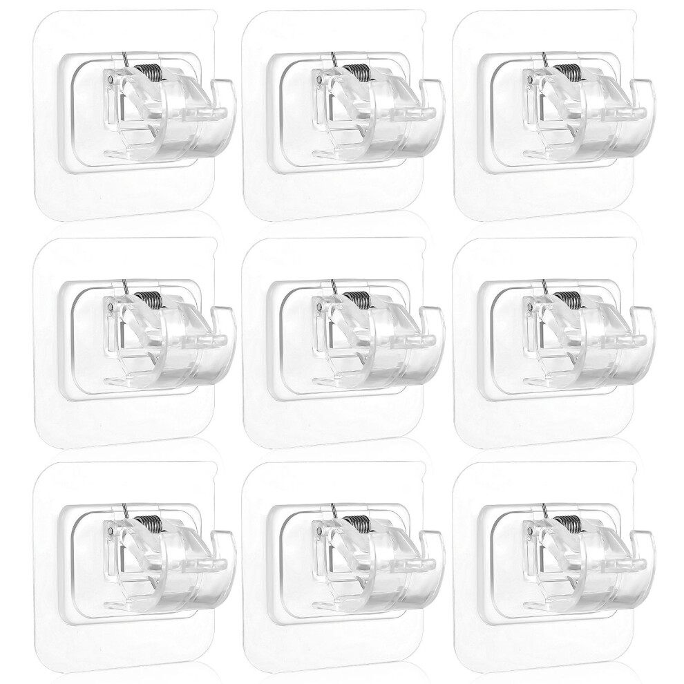10 Pcs Self-Adhesive Curtain Rod Brackets And Hooks-image-OPC-PKXX5JP-NEW