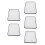 5Pcs Retro Enamel Baking Pan Rectangle White For Bread Fruit Storage 9