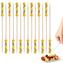 100Pcs Disposable Bamboo Fruit Picks Cocktail Sticks Party Supplies