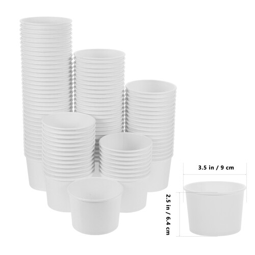 100Pcs Thickened Paper Ice Cream For Takeout Events 2