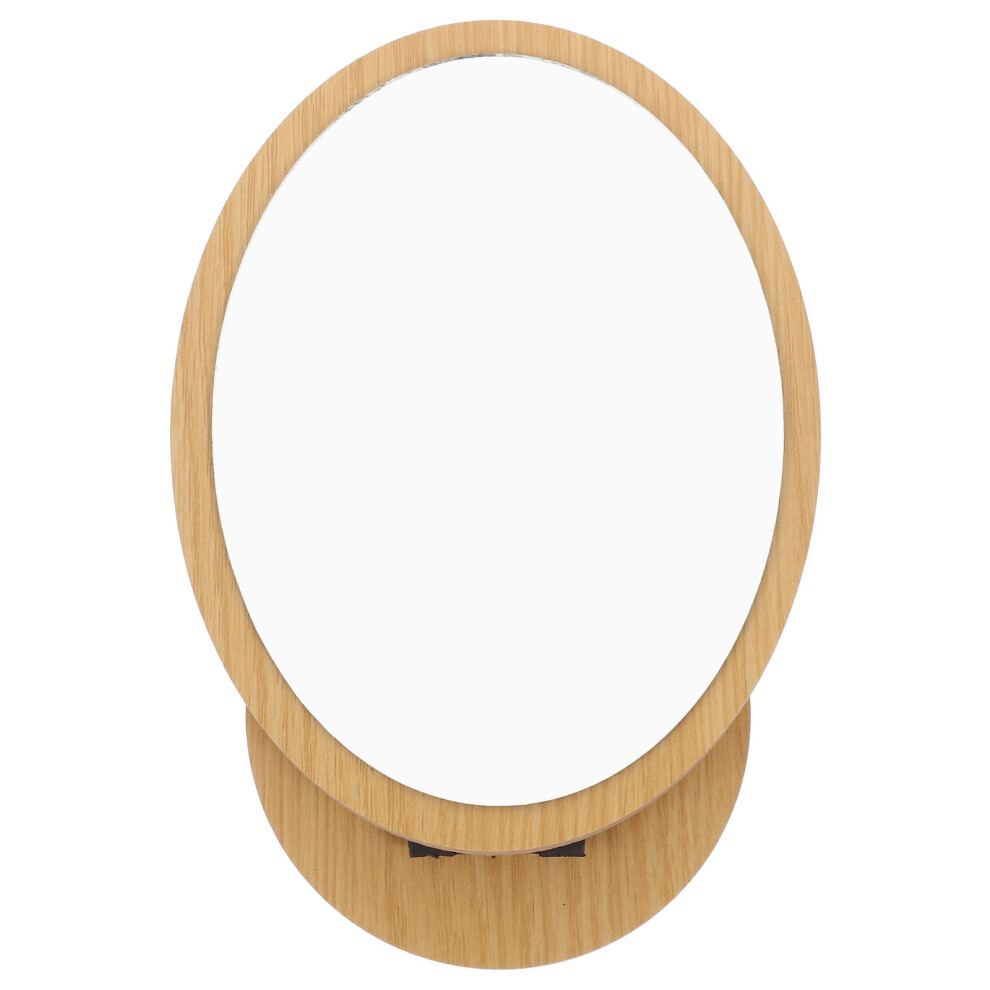 Villcase Beige 2 Pcs Foldable Desktop Makeup Mirror For Home Salon Use