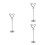 3Pcs Stainless Steel Heart Shaped Tabletop Display Stand 5