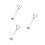3Pcs Stainless Steel Heart Shaped Tabletop Display Stand 7