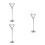 3Pcs Stainless Steel Heart Shaped Tabletop Display Stand 9