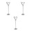 3Pcs Stainless Steel Heart Shaped Tabletop Display Stand 6