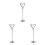 3Pcs Stainless Steel Heart Shaped Tabletop Display Stand 4