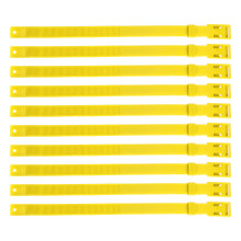 (Yellow) 10PCS PU Goat Collar 23 Inch Adjustable for Cow Horse Sheep