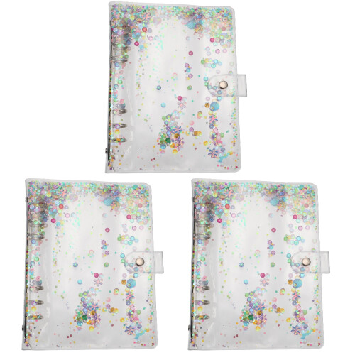 3Pcs Colorful PVC Notebook Covers Waterproof School Supply Protectors 1