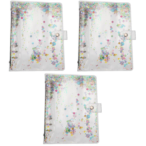 3Pcs Colorful PVC Notebook Covers Waterproof School Supply Protectors 2