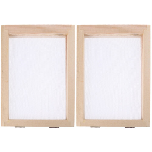 2Pcs Wooden Paper Making Mould Screen Printing Frame Diy Craft Tool 1