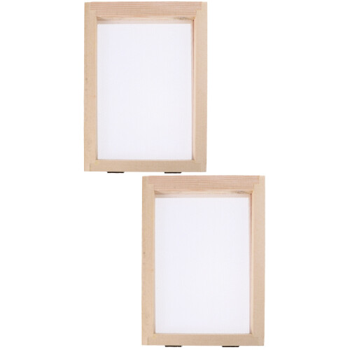 2Pcs Wooden Paper Making Mould Screen Printing Frame Diy Craft Tool 2