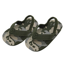 3 Pairs Anti Slip Slippers Kids Beach Sandals Olive Green Size 24