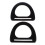 6 Pcs D-Shaped Bag Decorations Sturdy Handbag Handles Black 11