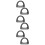 6 Pcs D-Shaped Bag Decorations Sturdy Handbag Handles Black 8