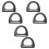 6 Pcs D-Shaped Bag Decorations Sturdy Handbag Handles Black 3