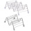 6 Pcs Stainless Steel Taco And Burrito Holders Silver 1