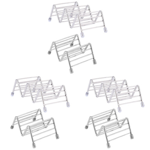 6 Pcs Stainless Steel Taco And Burrito Holders Silver 1