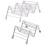 6 Pcs Stainless Steel Taco And Burrito Holders Silver 11