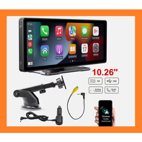 Car Screen 10.26 Inch 4K Touch Bluetooth FM Wireless Apple CarPlay Android Auto 2