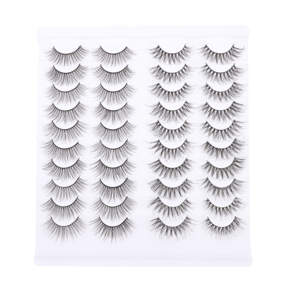 Ohphcall 40 Pairs Realistic False Lashes For Girl Beauty Makeup