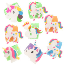 16Pcs Slap Bracelet Party Favor Unicorn Design Kids Assorted Color
