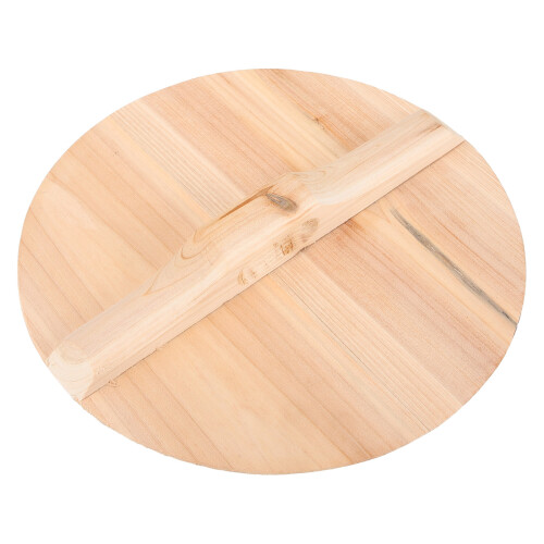 5Pcs Wood Pan Cover Lid With Handle For Stir Frying 1