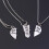 Mother Schmuck Puzzle Herz Anhänger Set Für Muttertag Silber 10