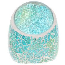 2Pcs Mosaic Glass Pillar Tea Light Votive Candle Holder
