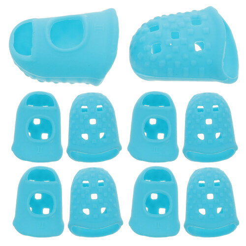 20 Pcs Silicone Nail Protectors For Sewing And Embroidery Practice 1