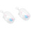 2 Sets Clear Doll Display Case Keychain With Pompom Ball 6