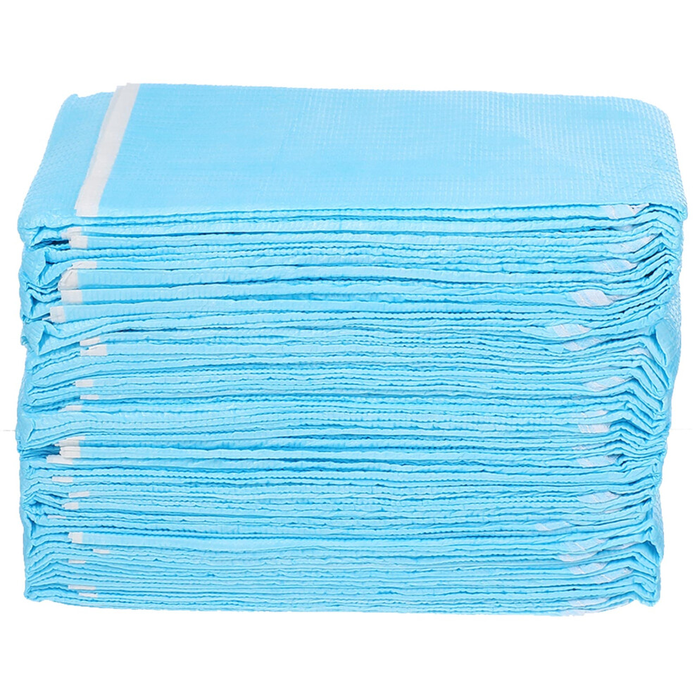 90 Pcs Elders Towels Portable Waterproof Feeding Bibs Sky Blue Vaguelly