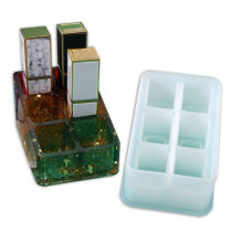 25mm Lipstick Storage Box 6 Compartments Soft Silicone Case