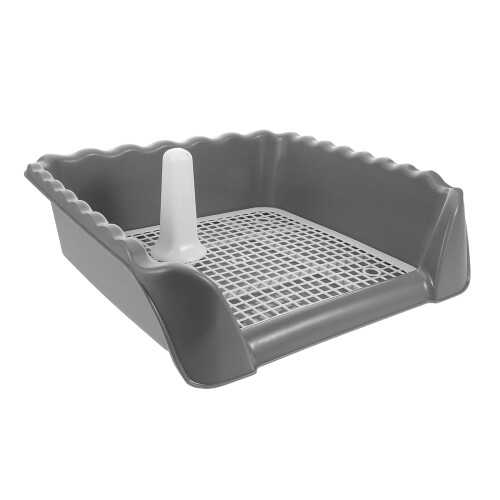 2Pcs Indoor Dog Toilet With Column Mesh Grid Potty Tray 1