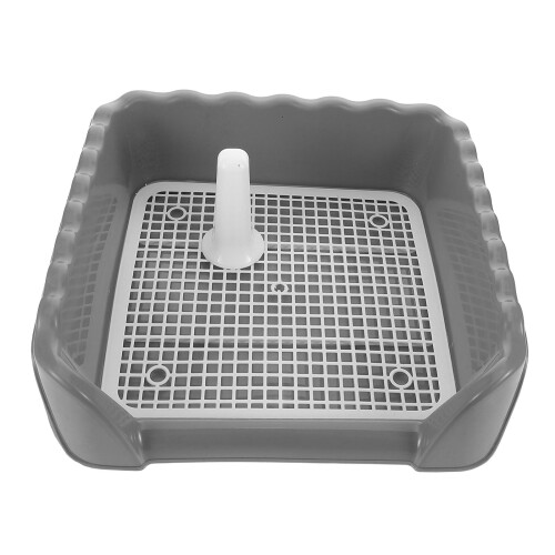 2Pcs Indoor Dog Toilet With Column Mesh Grid Potty Tray 2