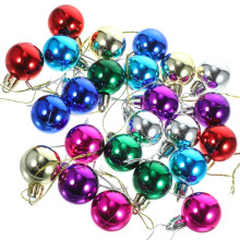 24 stuks veelkleurige kerstboom hangbollen, kerstversiering