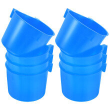 16Pcs Blue Plastic Hanging Pet Water Bowl for Small Dogs Birds Rabbits