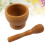 2Pcs PP Plastic Garlic Press Bowl Set Wood Color 11