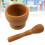 2Pcs PP Plastic Garlic Press Bowl Set Wood Color 9