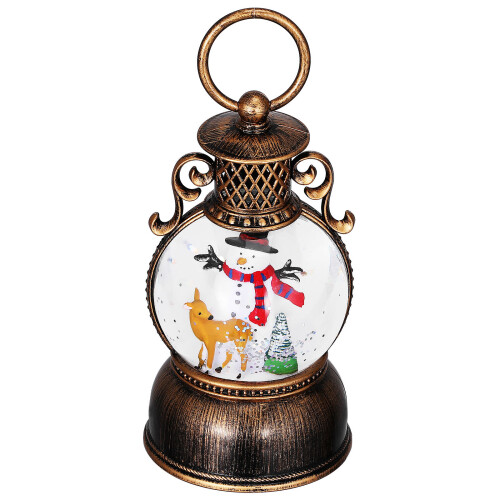 3Pcs Christmas Snow Globe Lantern With Music Box For Holiday Decor 2