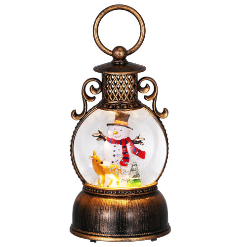 3Pcs Christmas Snow Globe Lantern With Music Box For Holiday Decor 1