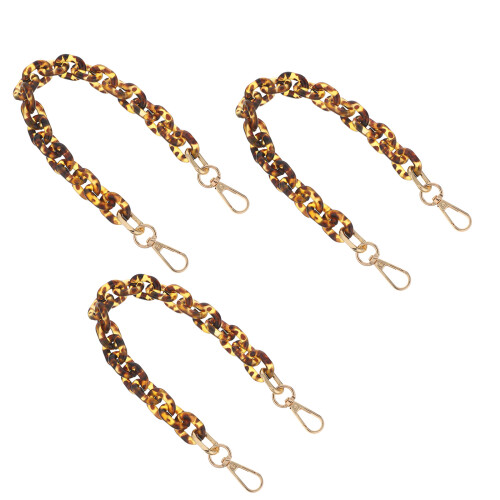 15Pcs Decorative Acrylic Leopard Bag Chain Strap Durable Purse Handle 1