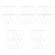50Pièces Chaînes Link Argentées Pour Fabrication DIY
